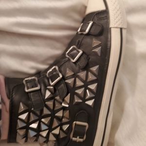 Limited ash high top leather shoes